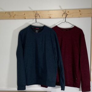 Two Gerry Men's Crewneck Sweatshirts - Navy Blue & Burgundy